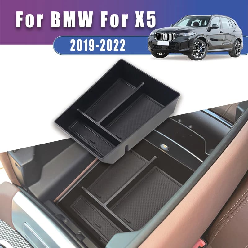 Organizzatore di immagazzinaggio del bracciolo per BMW X5 2022 2021 2020 2019 Vassoio di inserti Mantenere la console dell'auto ordinata Installazione semplice Nessuna scatola di immagazzinaggio degli attrezzi