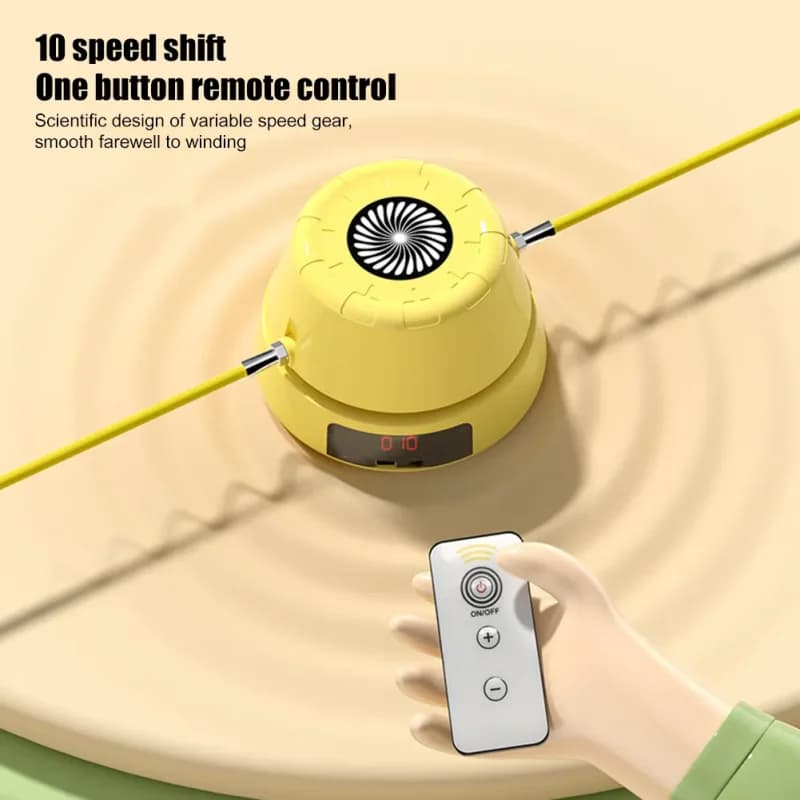 Smart Electric Skipping Rope Machine Automatic Jump Trainer LED Display Remote Control Speed Equipment for Home Gym Adults Kids