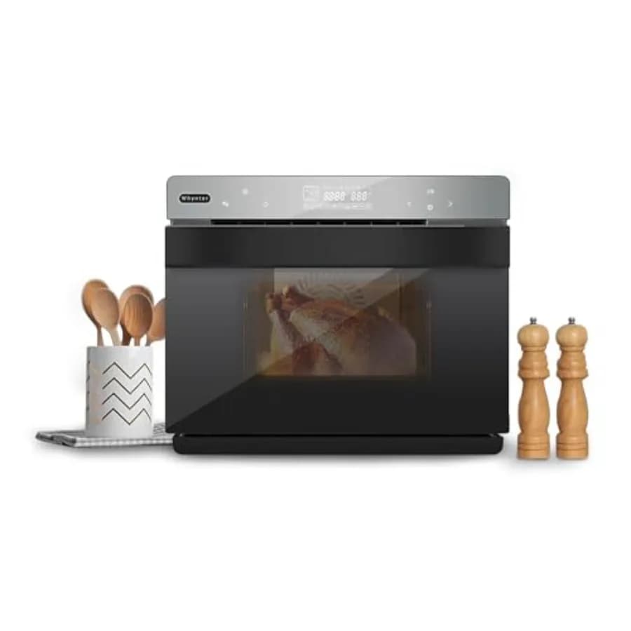 Forno a Convezione Multifunzione da 40 Quarti con Friggitrice ad Aria, Disidratatore, Yogurtiera, 1800W, Acciaio Inossidabile, Controllo LED, Vetro Temperato