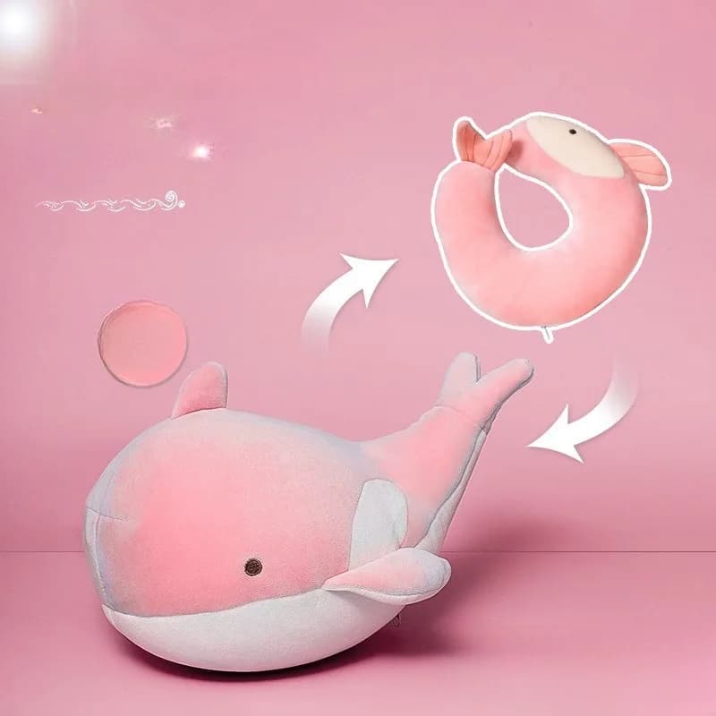 Cuscino a U con perline, 2 in 1 trasformabile, supporto per il collo per ufficio, riposo, viaggio, bambola di peluche, combo cervicale essenziale