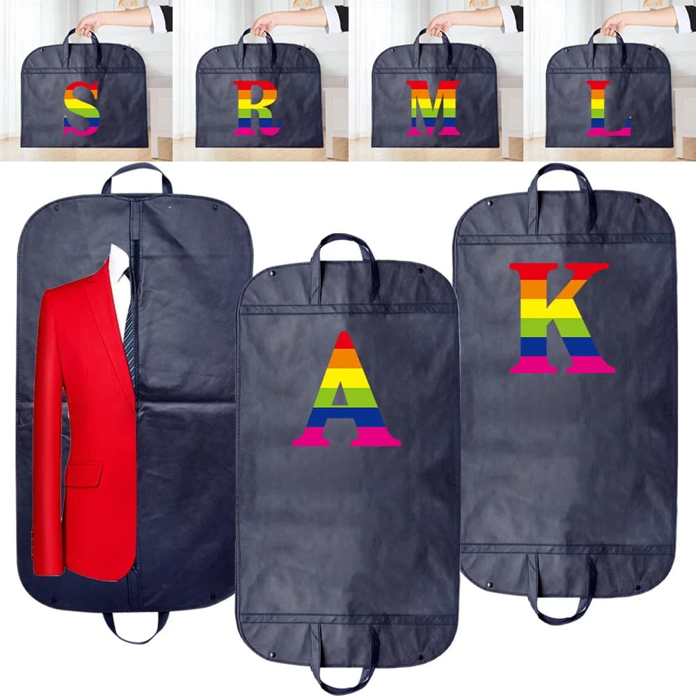 Borsa Organizzatrice per Abbigliamento con Cerniera, Pieghevole, Appendibile, Serie Rainbow