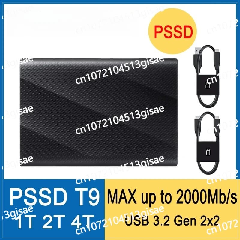 SSD portatile da 4 TB, 2 TB, 1 TB USB 3.2 Gen 2 SSD esterno a doppio canale fino a 2000 MB/s per PC da gioco.