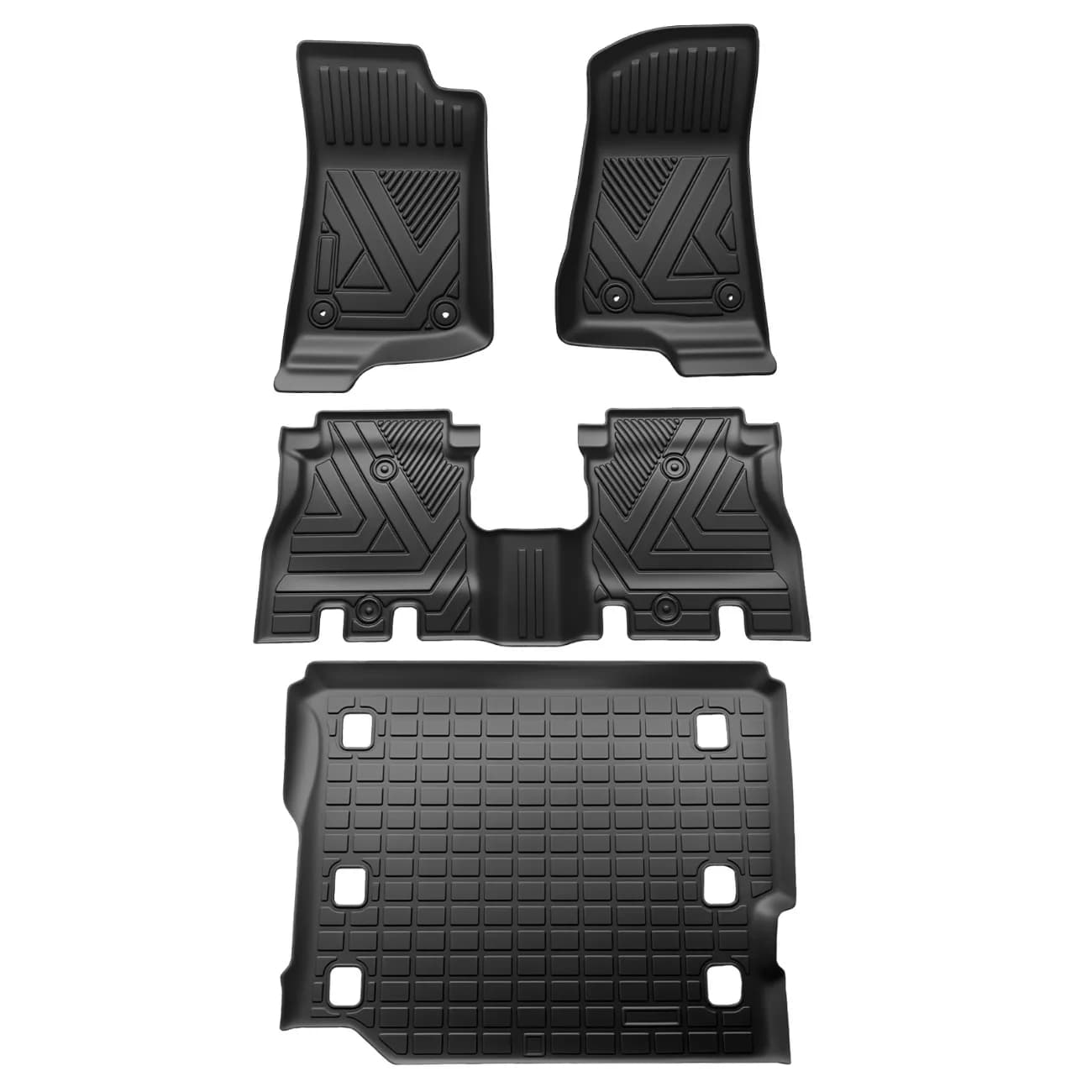 Car Floor Mats and Cargo Trunk Liner Mat For Jeep Wrangler JL 4 Door (Not JK or 4XE) 2018-2026 TPE Car Floor Mats Set