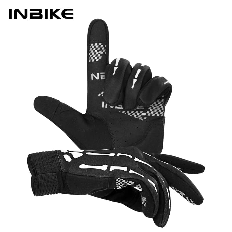 Guanti da ciclismo INBIKE Final Clearance da uomo con dita intere, traspiranti, antiurto, per touchbike da strada, MTB, guanti da mountain bike da uomo