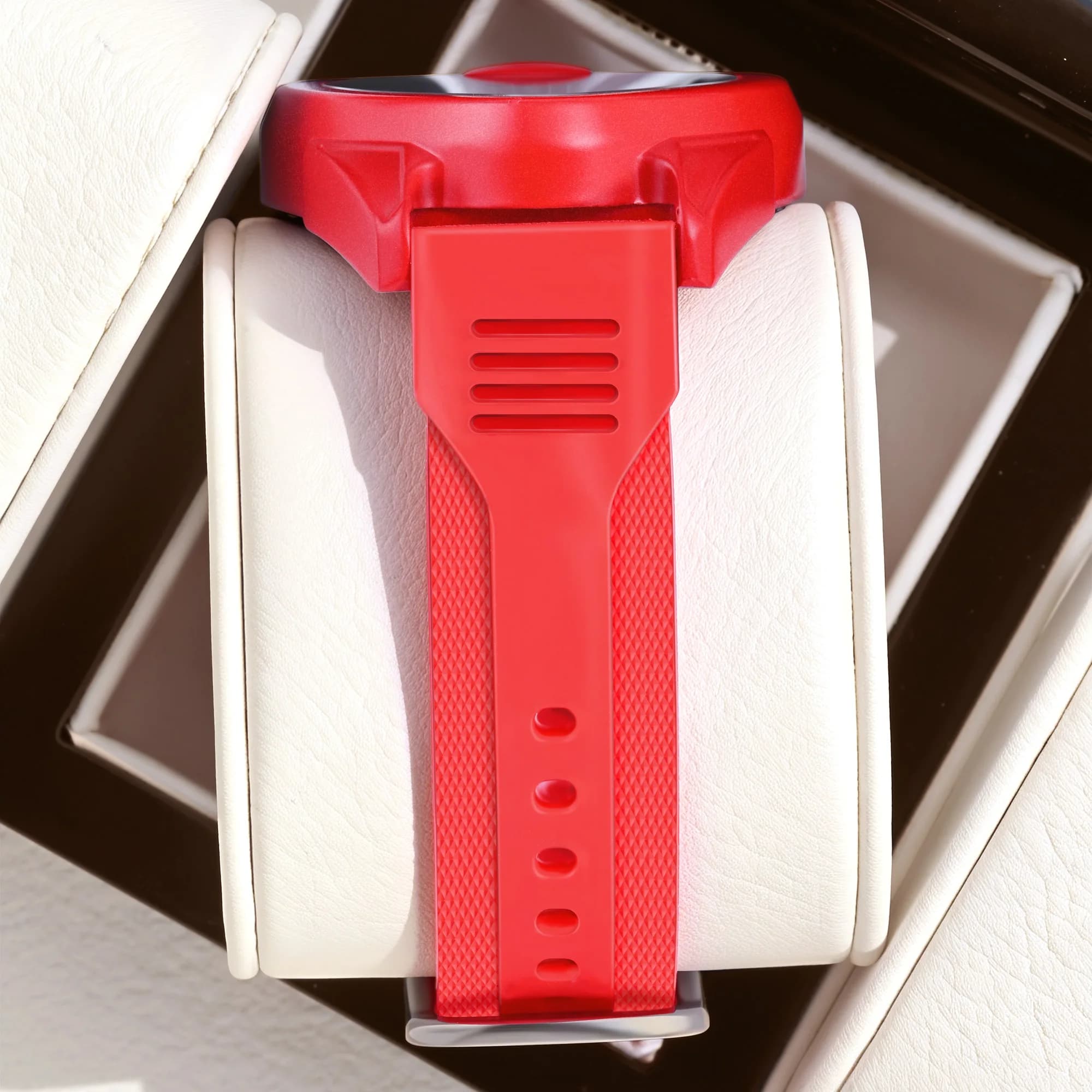 Men's Fashion Sport YaLaLuSi Watch, Waterproof Luminous Triangle Chronograph Quartz Wristwatch, Silicone Band, Free Shipping