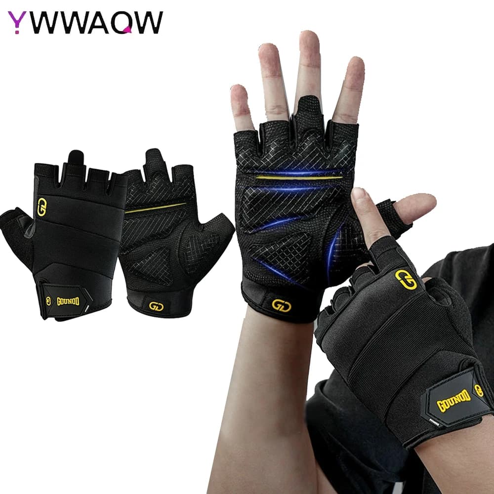 1 paio di guanti da allenamento per uomo donna, guanti da palestra per sollevamento pesi con protezione completa del palmo per allenamento, ciclismo, fitness, esercizio da appendere