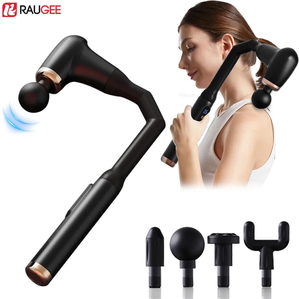 Portable Massage Gun for Textiles Backgrounds with Extensive U-shaped Handle, Massage for Collo, Spalle, Back and Legs