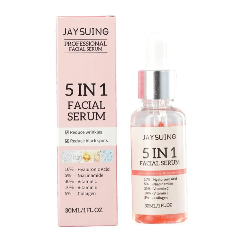 Essence Viso 5 in 1: Anti-wrinkle serum, firming, hydrating, whitening with Vitamin C, Hyaluronic acid and Nicotinamide for Shrinking Pores