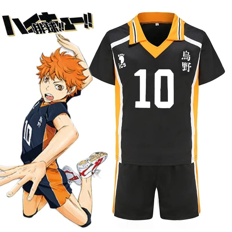 Anime Haikyuu!! Costume Cosplay di Hinata Shoyo, Maglia da Pallavolo di Nishinoya, Set da Pallavolo di Tobio Kageyama, Costumi per Feste di Halloween