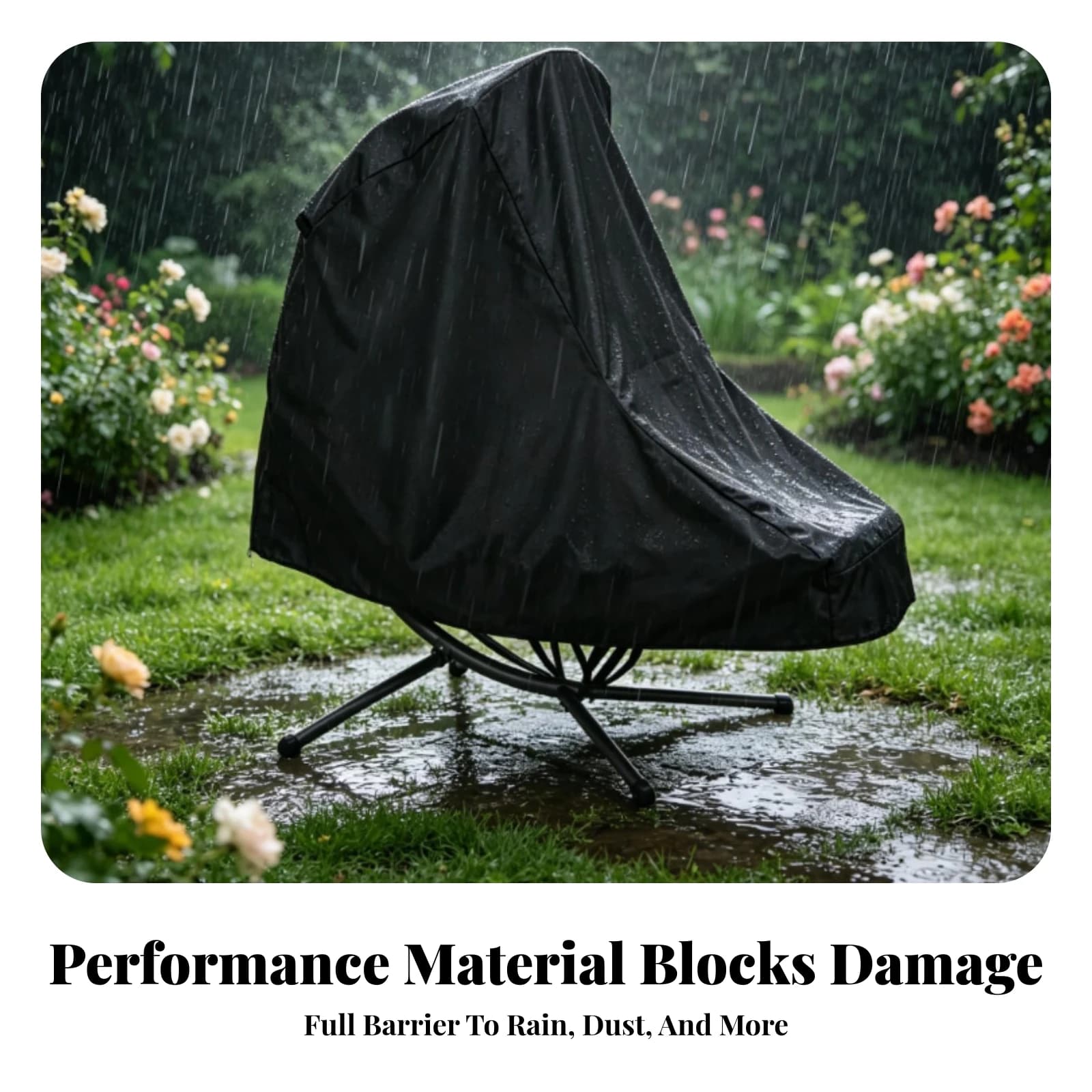 Suspended Chaise Cover Securing Ties Garden Furniture Heavy Duty Fitted Hanging Chaise Lounge Cover for Outdoor