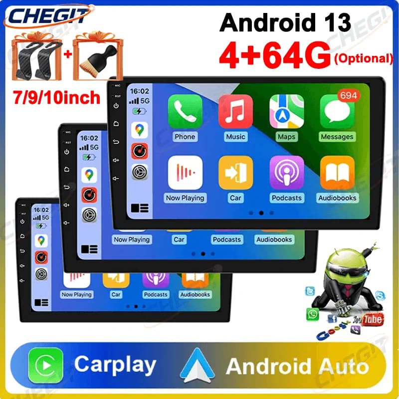 7"/9"/10" Universal Android 13 2Din Car Radio Autoradio 64G GPS Car Audio Carpaly Multimedia Player For Hyundai Nissan Toyota