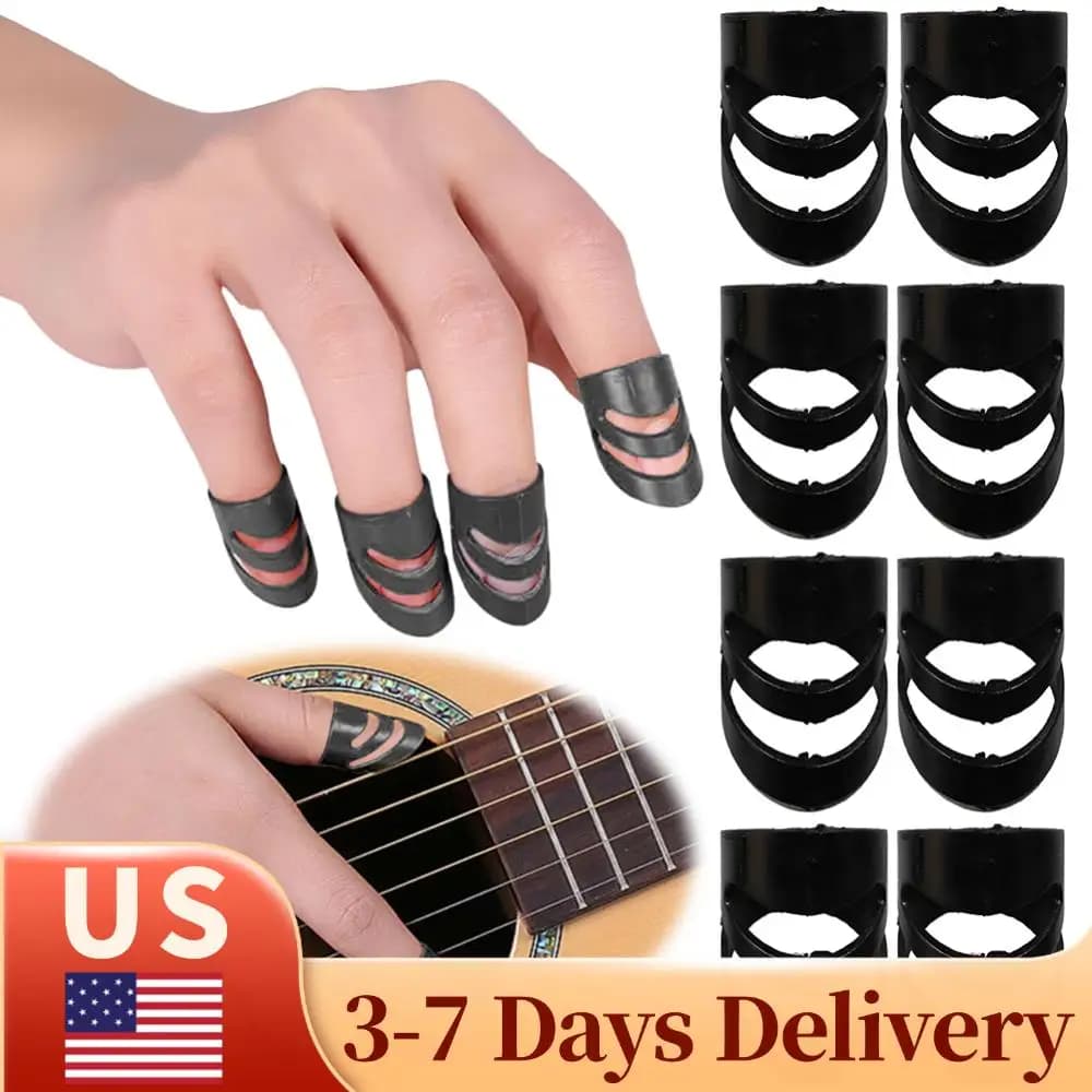 Set di 8 Plettri Alaska S M L XL per Strumenti a Corda, Plettri per Dita Alaska Pik per Chitarra Acustica, Elettrica e Basso