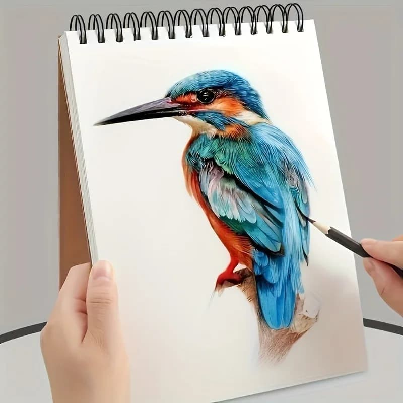 Top Spiral Bound Sketchbook - 50 Sheets Acid-Free Watercolor Paper High-Quality Art Notebook for Sketching Painting & Writing
