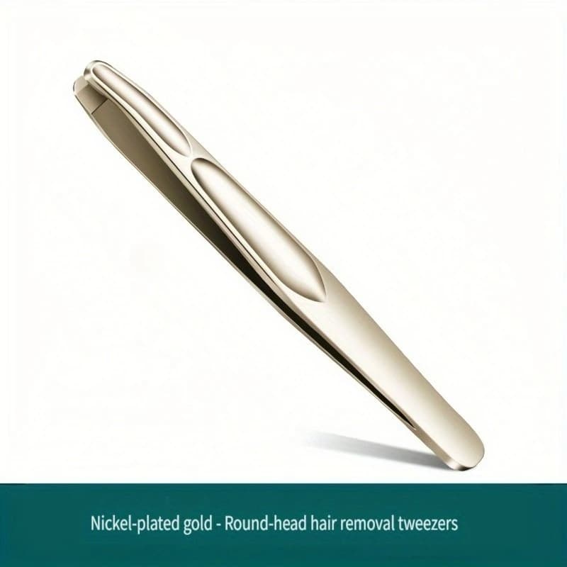 Premium Round Tip Beard Tweezers Thickened Eyebrow Hair Removal Tool Men Mustache Eyebrow Clipper