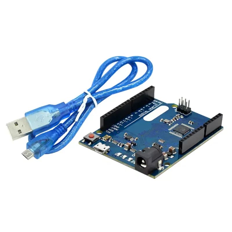 Scheda di Sviluppo Microcontrollore Arduino Leonardo R3 con Cavo USB, Kit per Principianti Compatibile con Atmega32u4