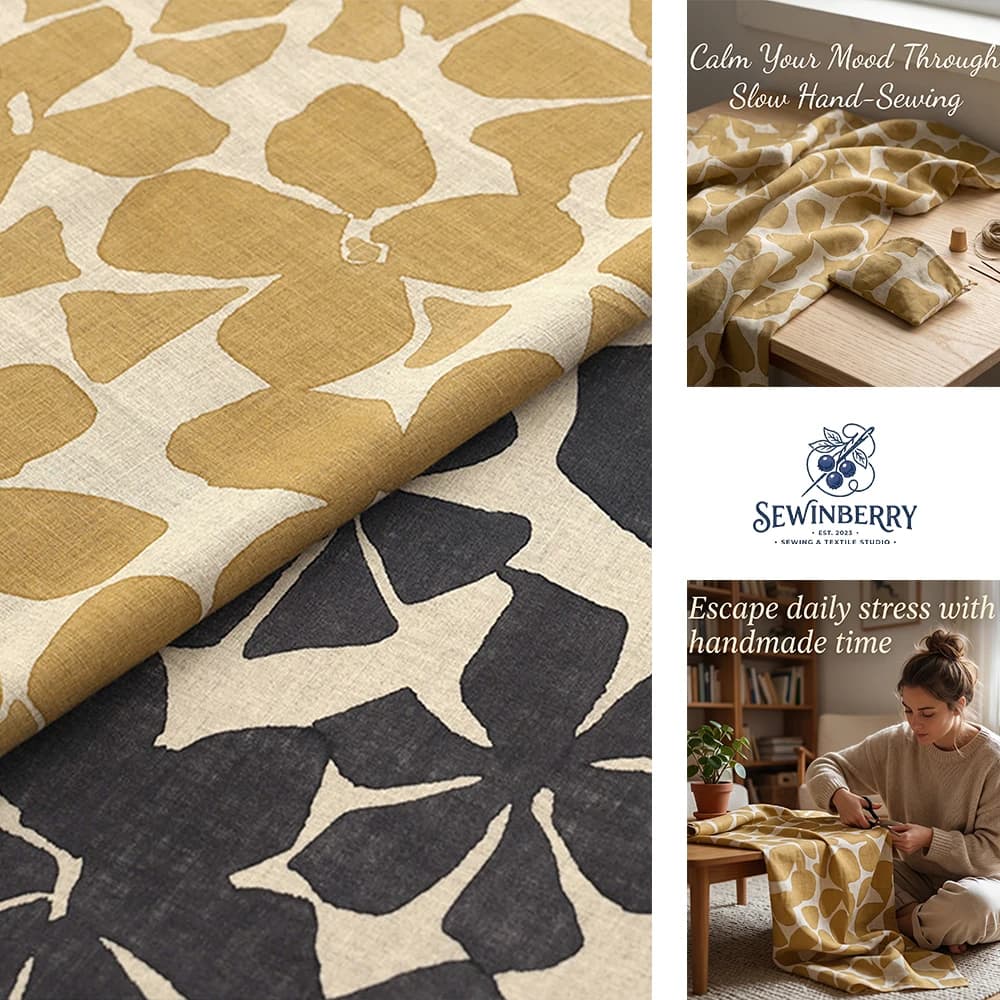 Pastoral Floral Cotton Linen Fabric For Fat Quarter Patchwork 80% Cotton 20% Linen DIY Pillow And Clothing Fabric Handcraft