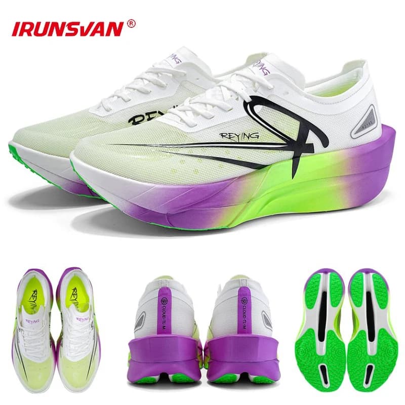 IRUNSVAN Men's professional marathon racing shoes with fully carbon plate, lightweight cushioning, medium-long PB training sneakers, woman's 25126