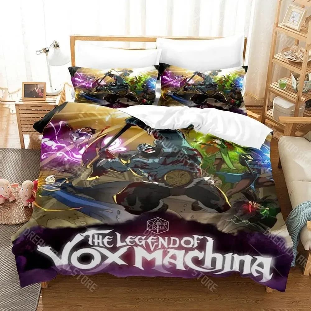 3D Printed Legend of Vox Machina Bedding Set for Boys Girls Duvet Cover Pillowcase Twin Queen King Full Single Double Sizes