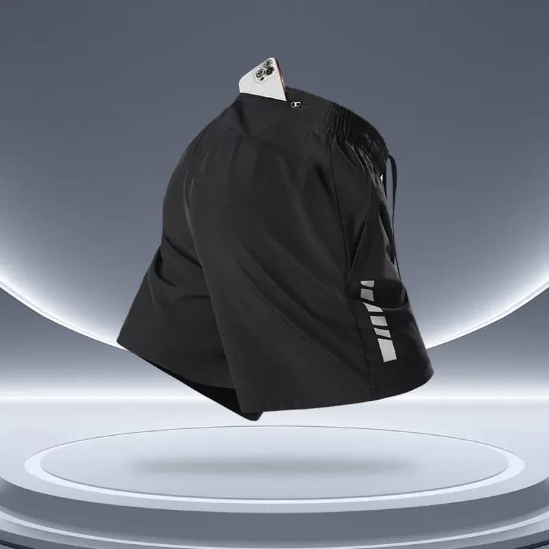 Pantaloncini da Corsa Estivi da Uomo con Tasca Posteriore: in Seta Ghiacciata, Asciugatura Rapida e Compatibili con Smartphone per Maratona e Allenamento su Pista