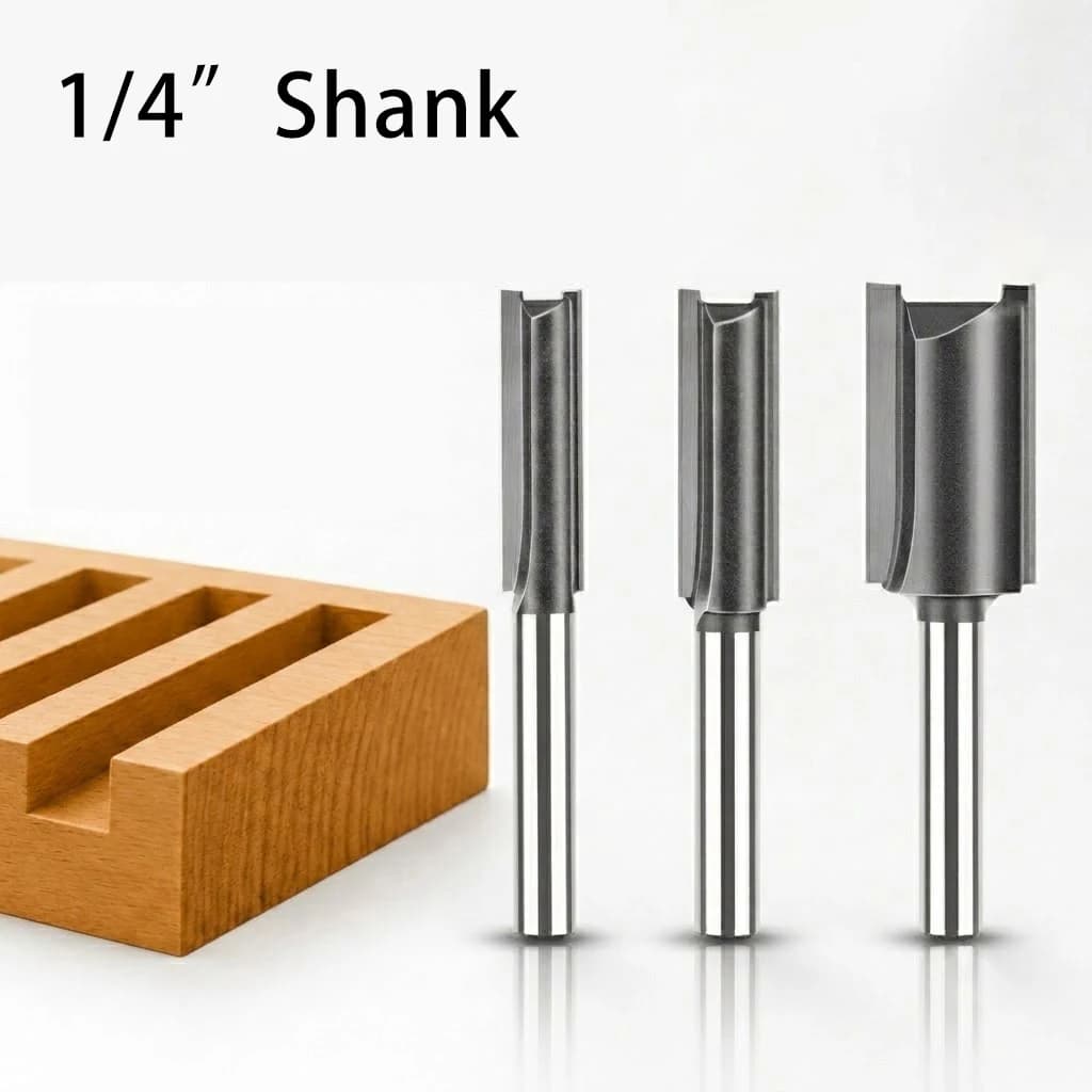 Straight Grooving Wood Router Bit 1/4" Shank For Woodworking Board Slot Recess Edge Shaping And Cutting Milling Cutter