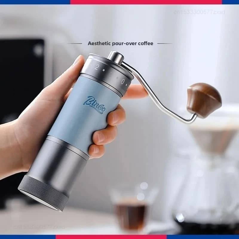 Bincoo Bearing Adjustable Coffee Bean Manual Coffee Grinder Stainless Home Portable Professional Hand Crank CoffeeGrinder