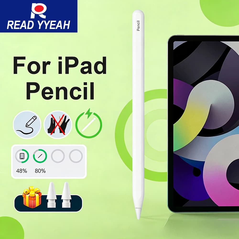 Penna stilo di ricarica wireless per matite Apple 2 con rifiuto del palmo per iPad 2018-2025 Air Mini Pro iPad matita disegno scrittura