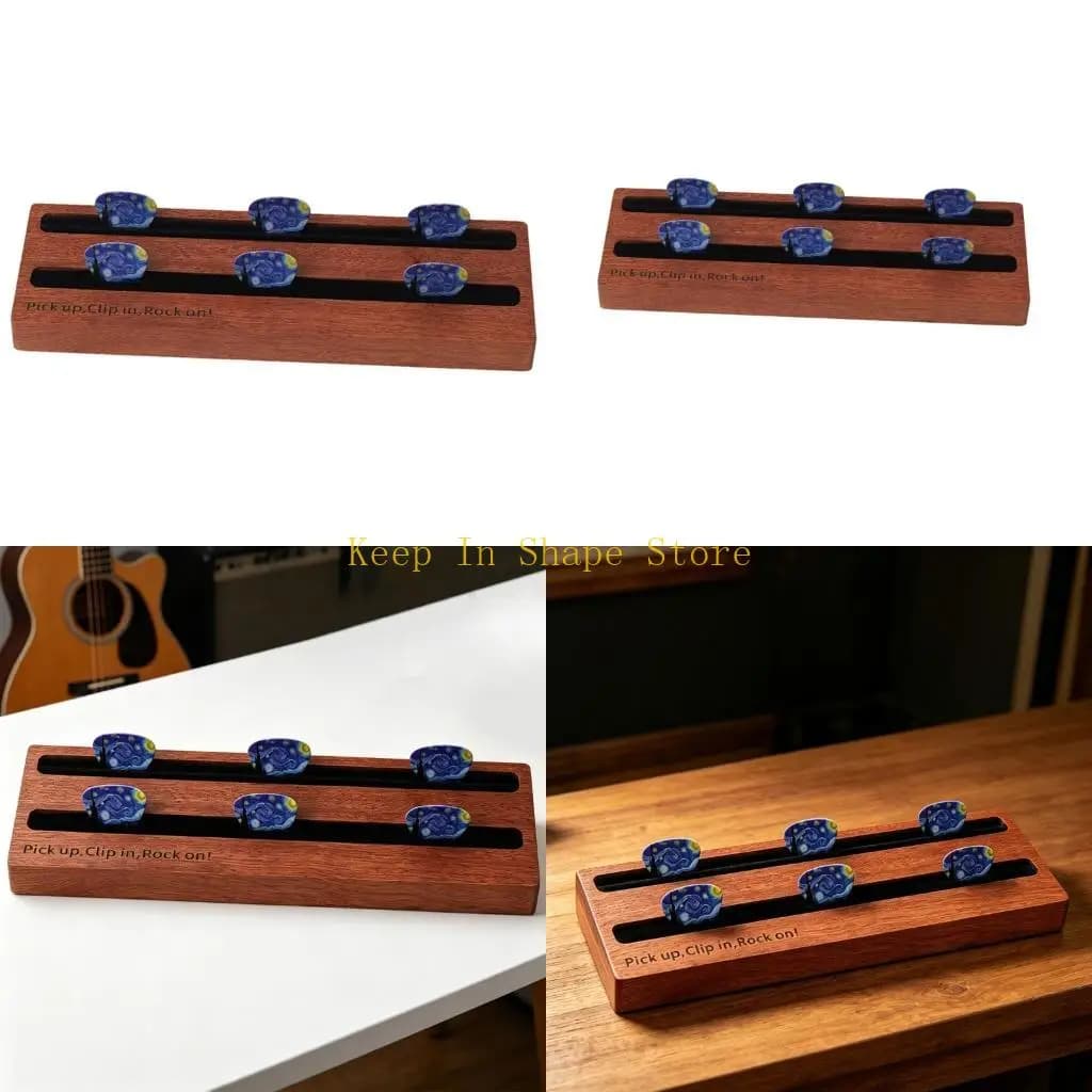 U1JC Portable Guitar Pick Storage Box Light weight Guitar Pick Display Holder