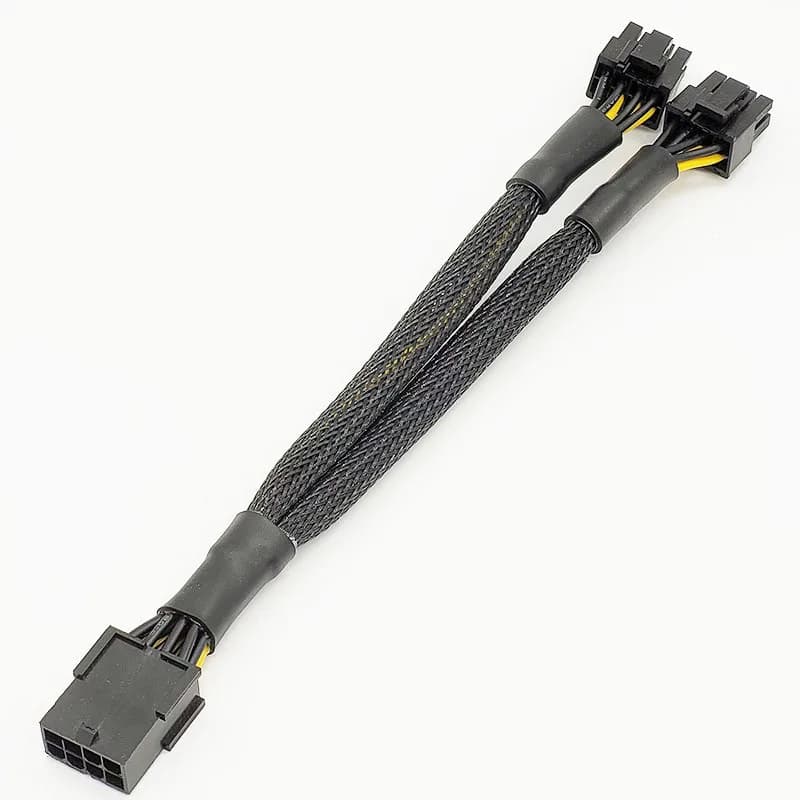 PCI-E da 8p a 2x8p 8p femmina a doppio 6 + 2 maschio GPU scheda video grafica minatore cavo di prolunga di alimentazione cavo 18AWG
