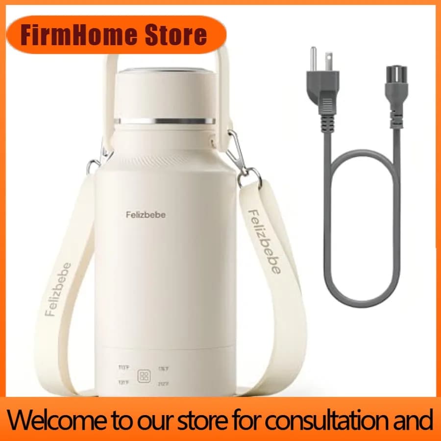 FirmHome Store33.8 Oz/1000mL Portable Electric Kettle304 Stainless Steel Travel Kettle Electric 4 Temp Settings With Holding Hea