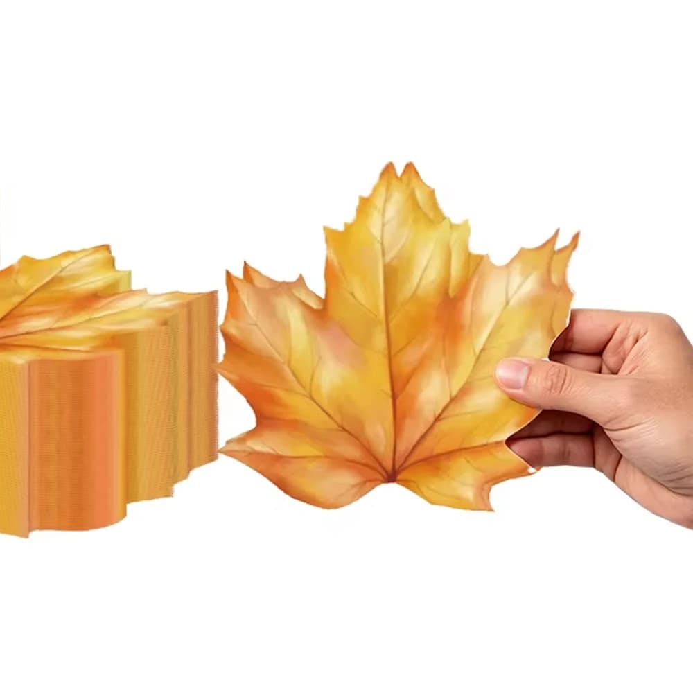 20/40/60/100pcs Maple Leaf Shaped Disposable Napkins Red Yellow Maple Leaf Cocktail Napkins Thanksgiving Birthday Party Decor