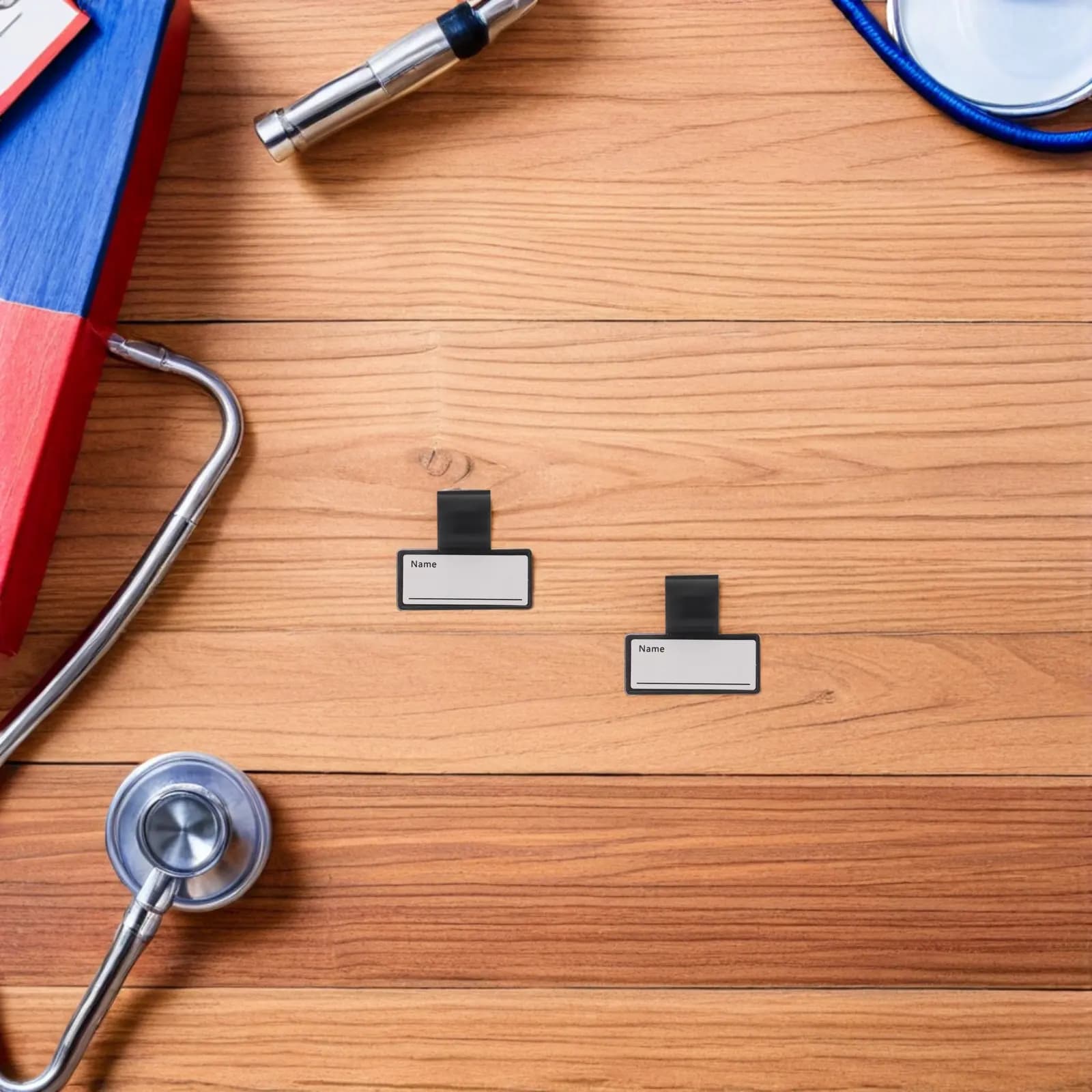 20 Pezzi Clip Porta Badge Identificativo in Plastica per Stetoscopio, per Infermieri, Medici e Personale Medico, Facile da Attaccare