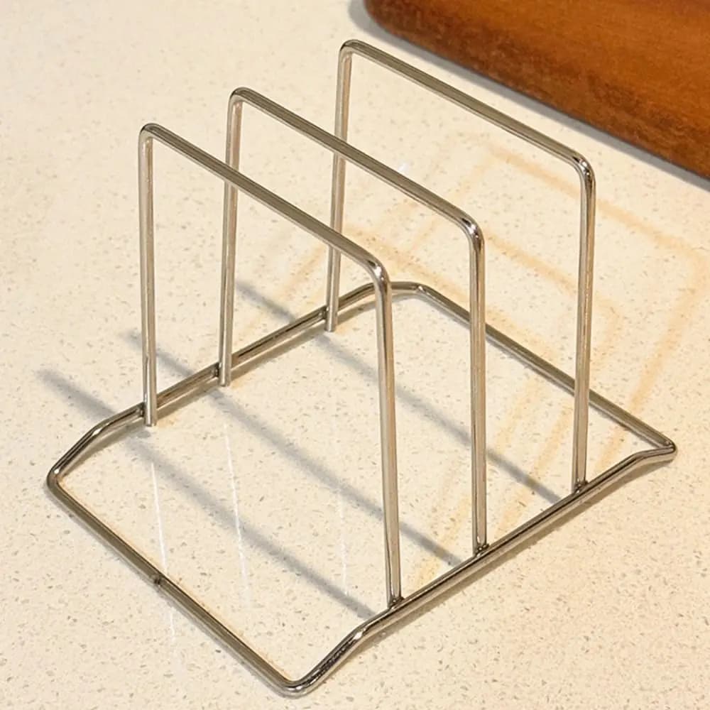 Porta Taglieri in Acciaio Inossidabile, Design Compatto Antiscivolo, Supporto Multifunzionale Salvaspazio