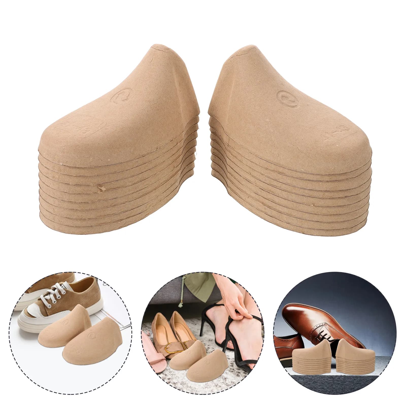 50Pairs Commercial Dry Cleaning Shoe Stretcher Pulp Paper Shoe Tree Inserts for Sneakers Boots Dress Shoes Eu41-43 Us8.5-10