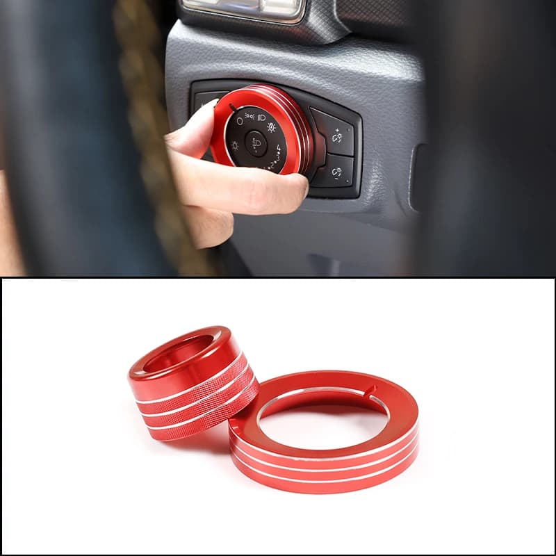 Anello per manopola multimediale del volume di controllo centrale interno in lega di alluminio adatto per Ford Ranger Wildtrak T6 T7 2015-2021
