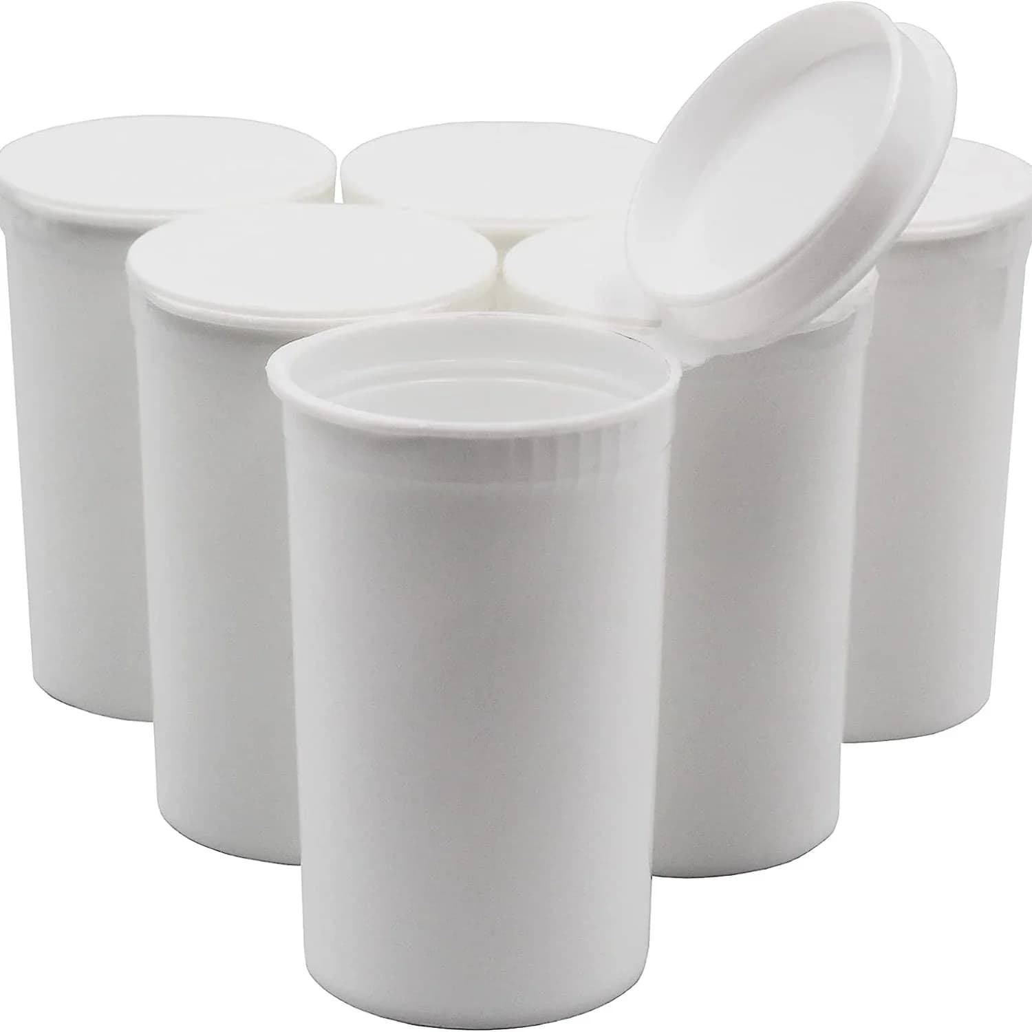 Flaconi per pillole ermetici impermeabili da 5 pezzi con tappi Pop-Top contenitore per medicinali a prova di odore flacone riutilizzabile senza BPA