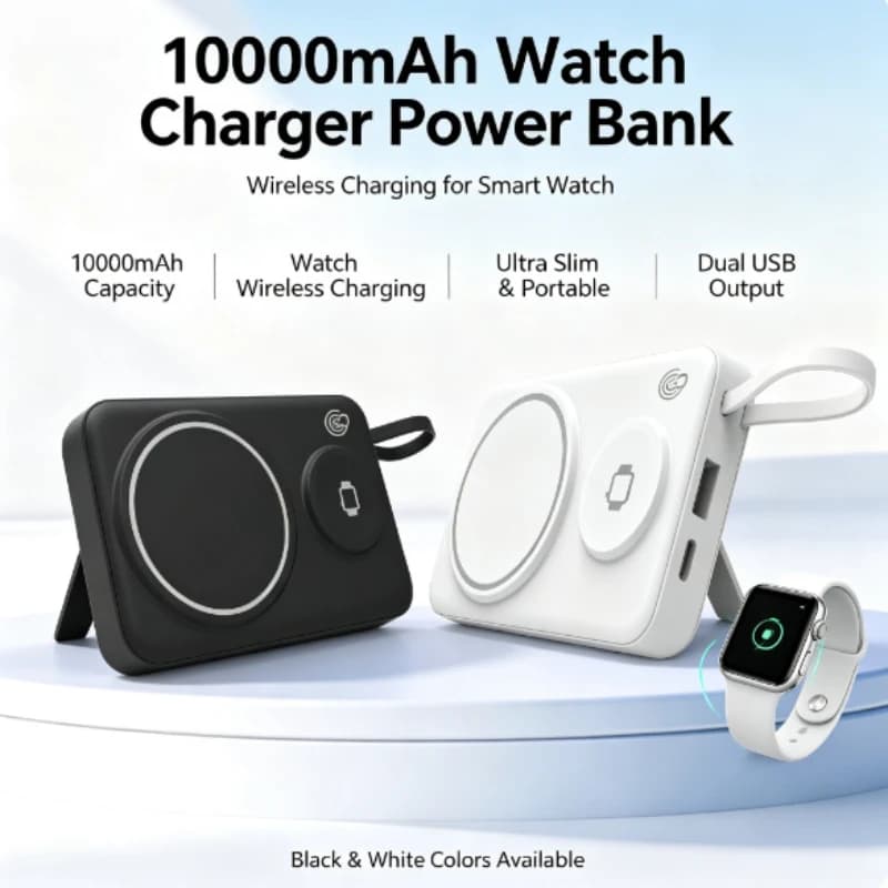 10000mAh Magnetic Wireless Power Bank Portable USB C Cable Fast Charging External Battery For Apple Watch iPhone Xiaomi Samsung