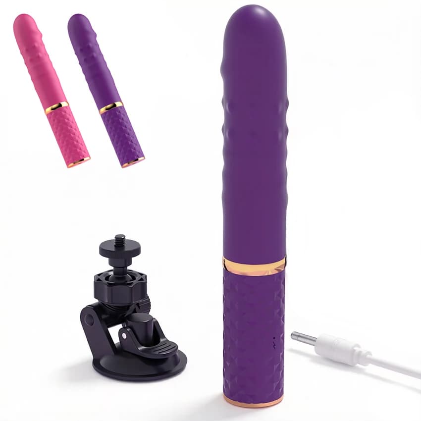 Spinta realistica vibratore del dildo macchina telescopica automatica del sesso punto G orgasmo massaggio clitorideo spina anale stimolazione giocattolo del sesso