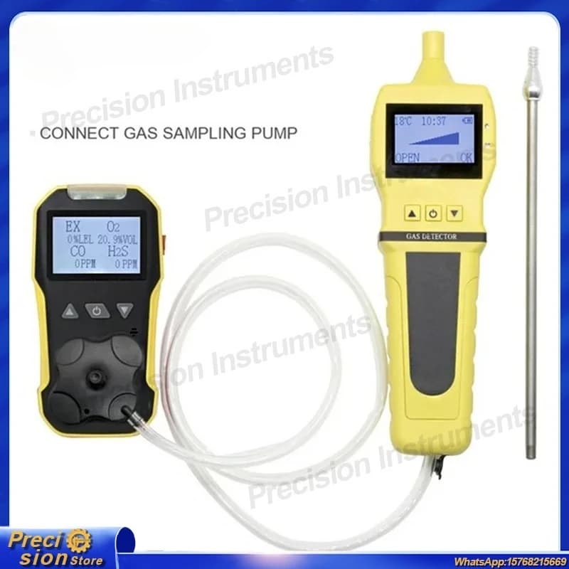 Rilevatore di Gas Multiplo 4 in 1 con Pompa di Campionamento per il Rilevamento di Idrogeno Solforato, Monossido di Carbonio, Gas Combustibili e Perdite di Ossigeno