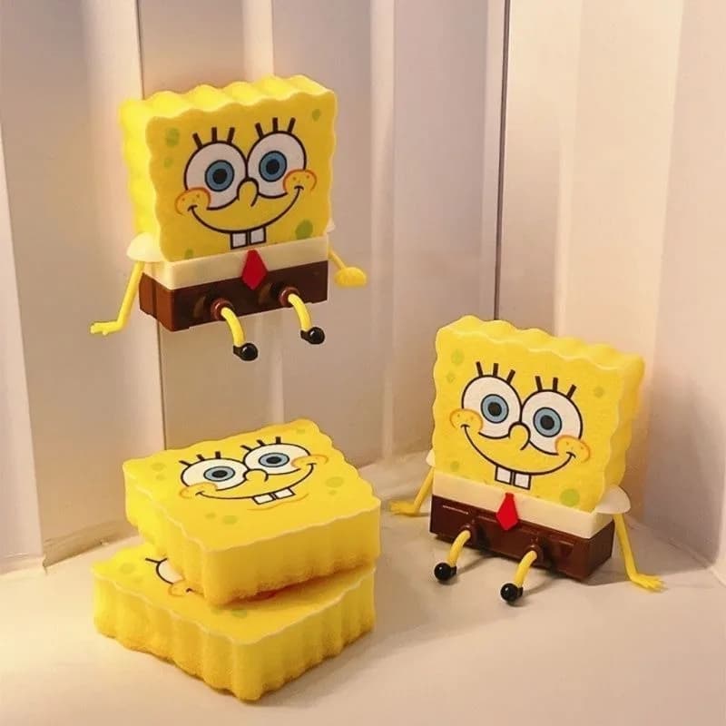 Porta Spugna Spongebob per Lavaggio Piatti, Scolapiatti da Lavello a Cartone Animato, Supporto per Spugna Spongepop SquarePants, Decorazione Cucina, Regalo