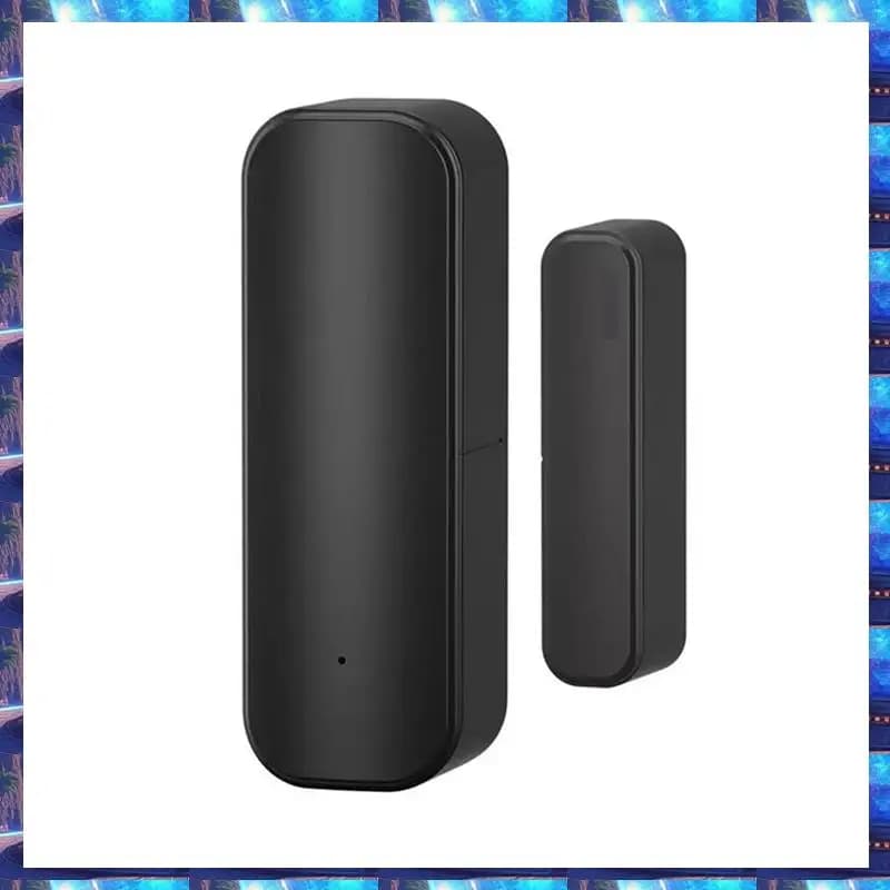 2025 Tuya Wifi Smart Door Window Sensor Home Rilevatore magnetico per porte interne compatibile Withalexa e Google Home Nero, Tuya Wifi Sm