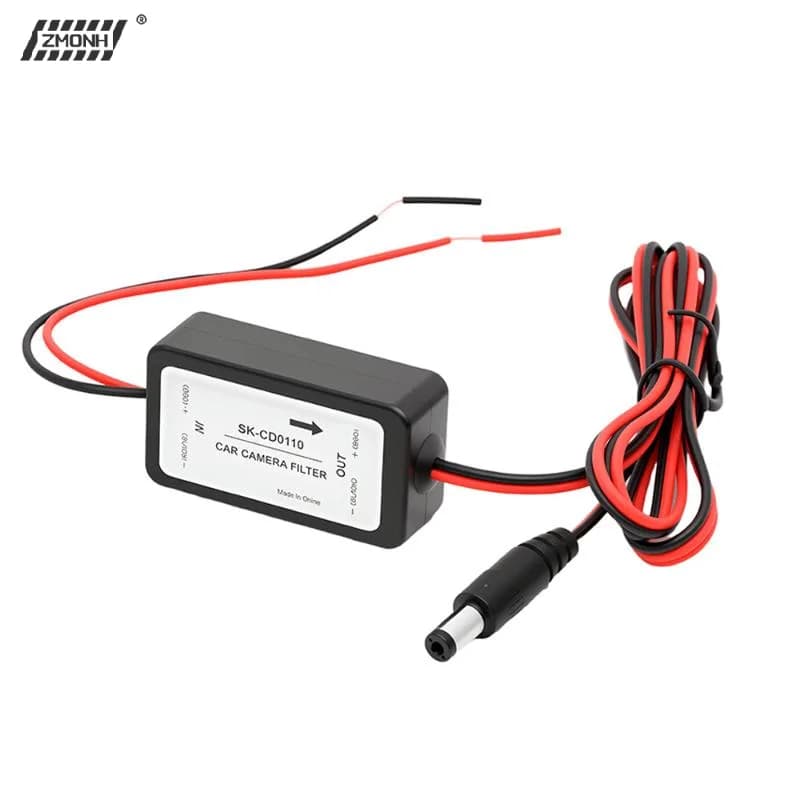 Filtro Condensatore Raddrizzatore 12V DC per Telecamera Posteriore Auto - Connettore per Risoluzione Onde di Interferenza e Disturbi