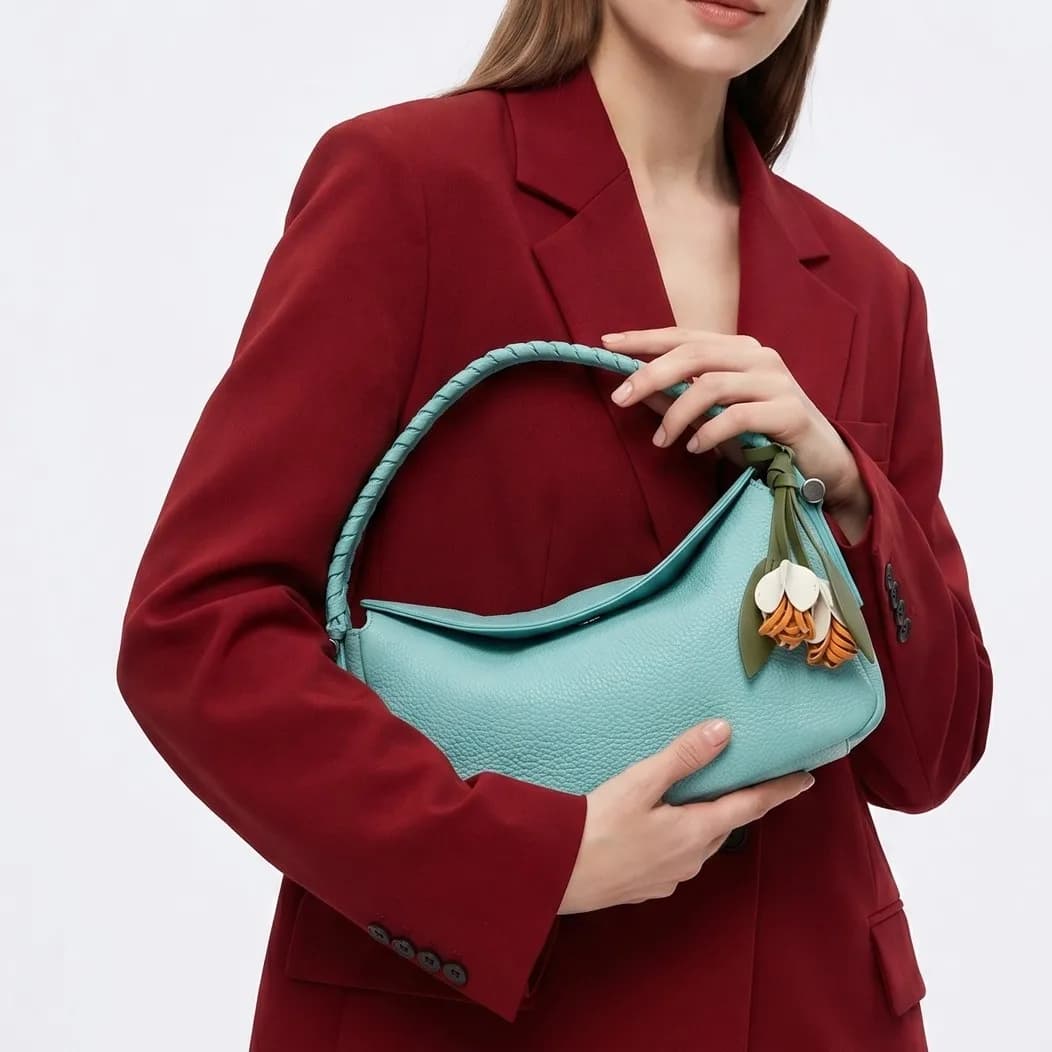 Cowhide Genuine Leather Handbags Women Vintage Shoulder Bag Dumpling Bag Crossbody Bags Large Capacity Luxury High Quality