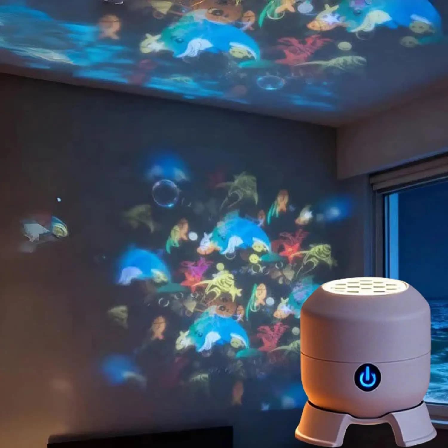 Ocean Projection Light LED 360° Rotate Projection Lamp Adjustable Ambient for Living Room And Game Room Decor Ideal Gift
