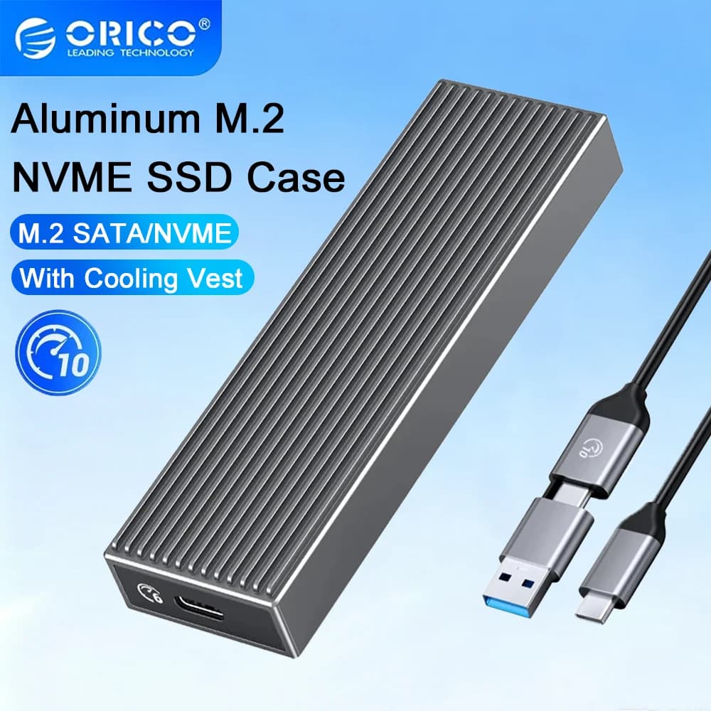 ORICO Mac Mini Docking Station M.2 NVMe SSD Case 10Gbps USB C HUB SD e TF 3,5MM per Mac M4 M4 Pro con opzioni SSD M.2 512G 1T 2T