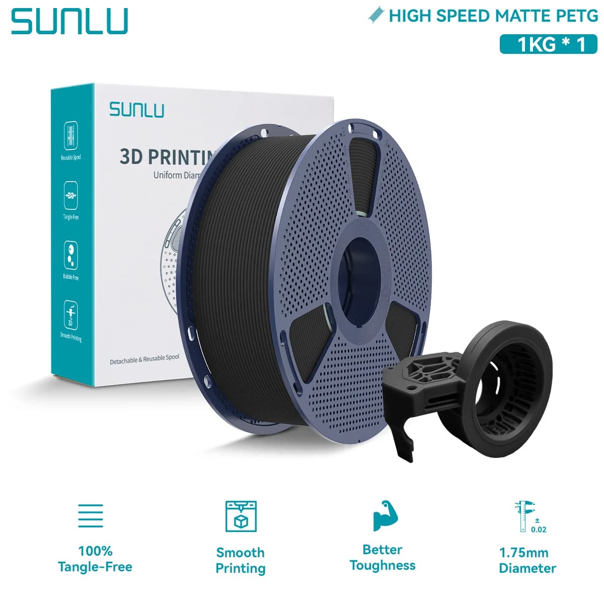 SUNLU High Speed PLA/PLA PLUS/Petg Opaque Filament for 3D Printer 1.75mm Wraped Ordinaryly Multicolor 3D Printing Filaments Fast
