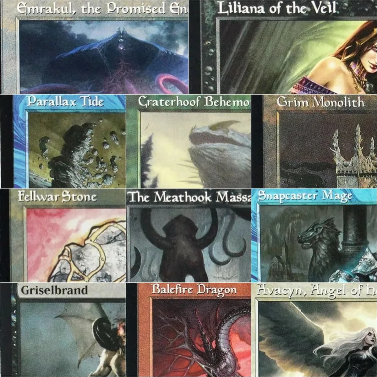 Carte Proxy TCG di Alta Qualità per Gioco di Carte Collezionabili - Edizione Limitata "Snapcaster Mage/Balefire Dragon" Nere
