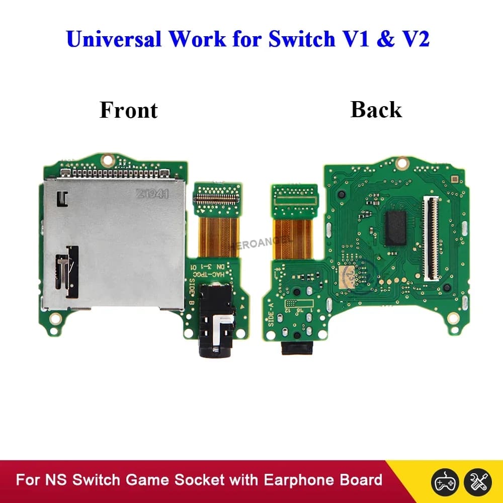Replacement Game Card Slot for Switch Game Cartridge Socket Reader Host Reader Tray Earphone Hole Part Game Cartridge Card Slot
