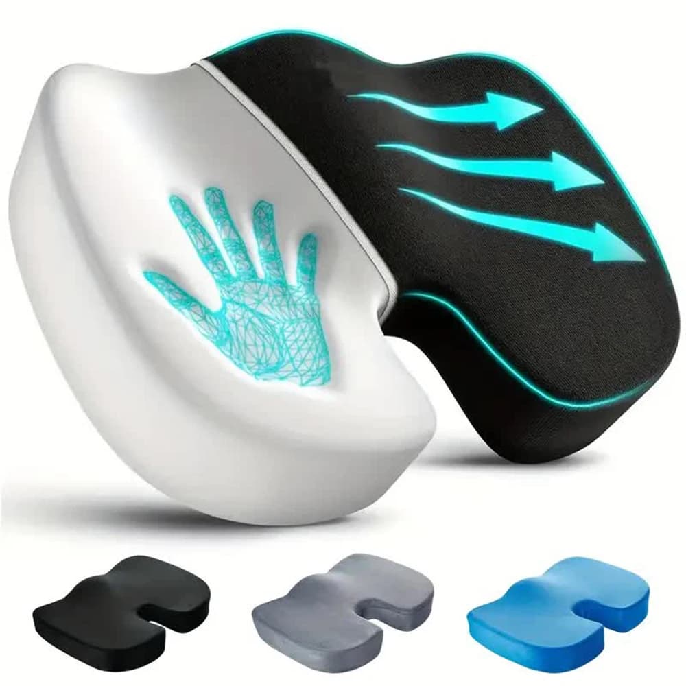 Cuscino del sedile Cuscini per sedie da ufficio Cuscino in memory foam Cuscino per alleviare il dolore alla schiena Cuscino per massaggio con supporto per l'anca per ufficio in auto