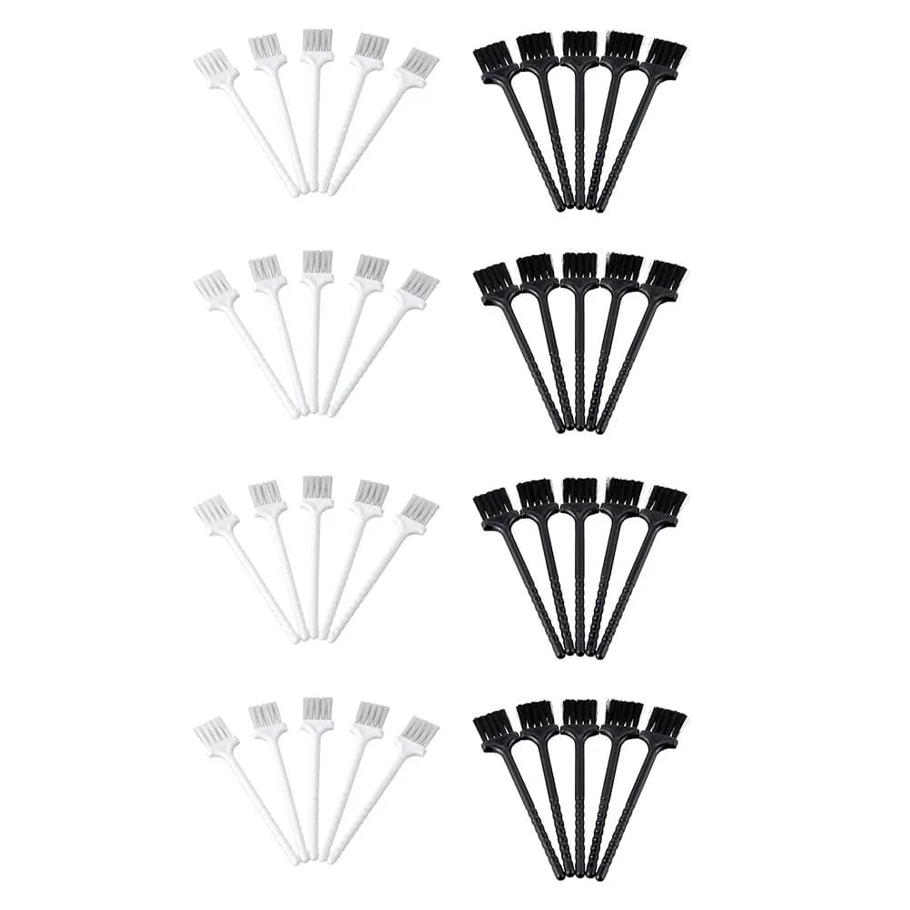 40Pcs Cleaning Brush Long Handle Small Durable Plastic Brush Coffee Machine Hearing Aid Razor Masher Practical Household Use