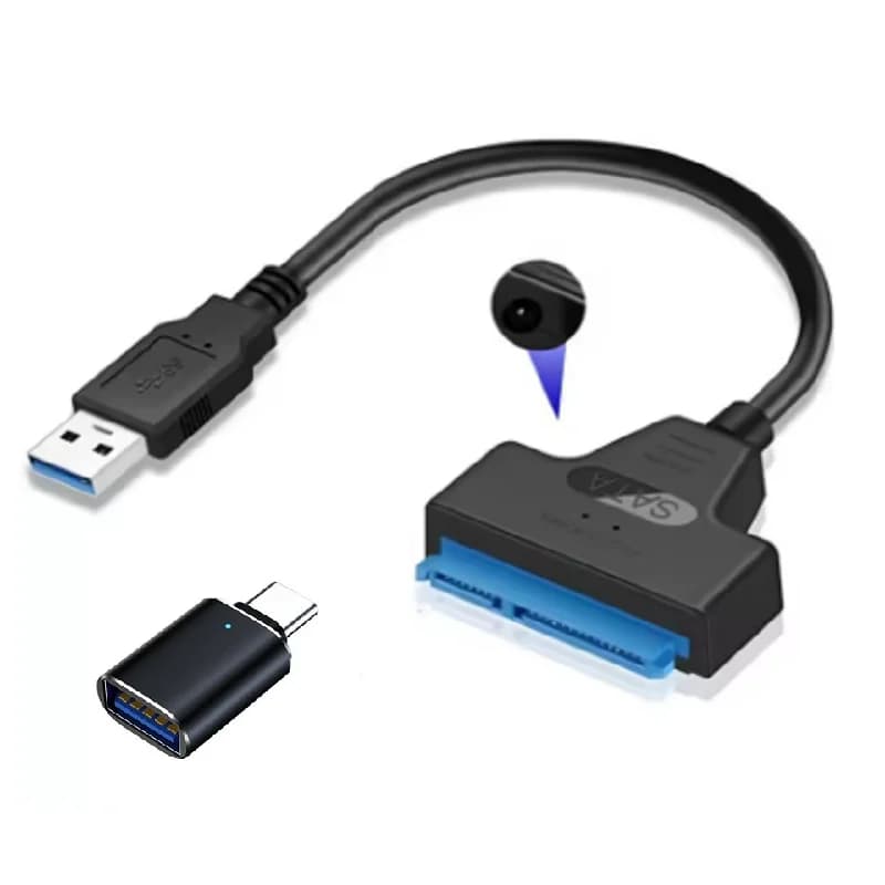 Cavo USB 3.0 a SATA III, da SATA a USB 3.0, fino a 6 Gbps, per HDD/SSD esterni da 3,5 e 2,5 pollici, adattatore SATA 3 a 22 pin